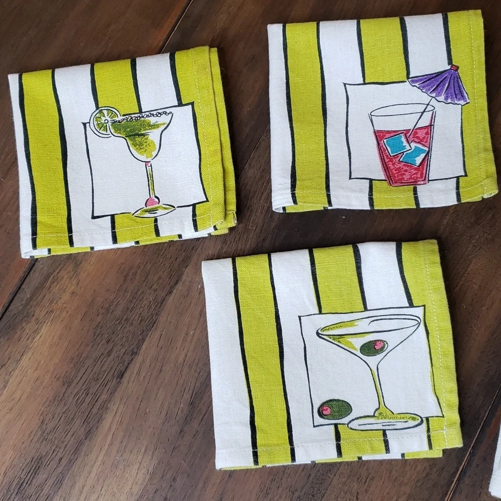 Cloth Cocktail Napkins Set of 12